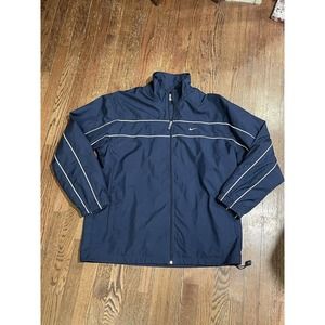 Mens Y2K Nike Blue Windbreaker Jacket‎ XL Swoosh Travis Scott